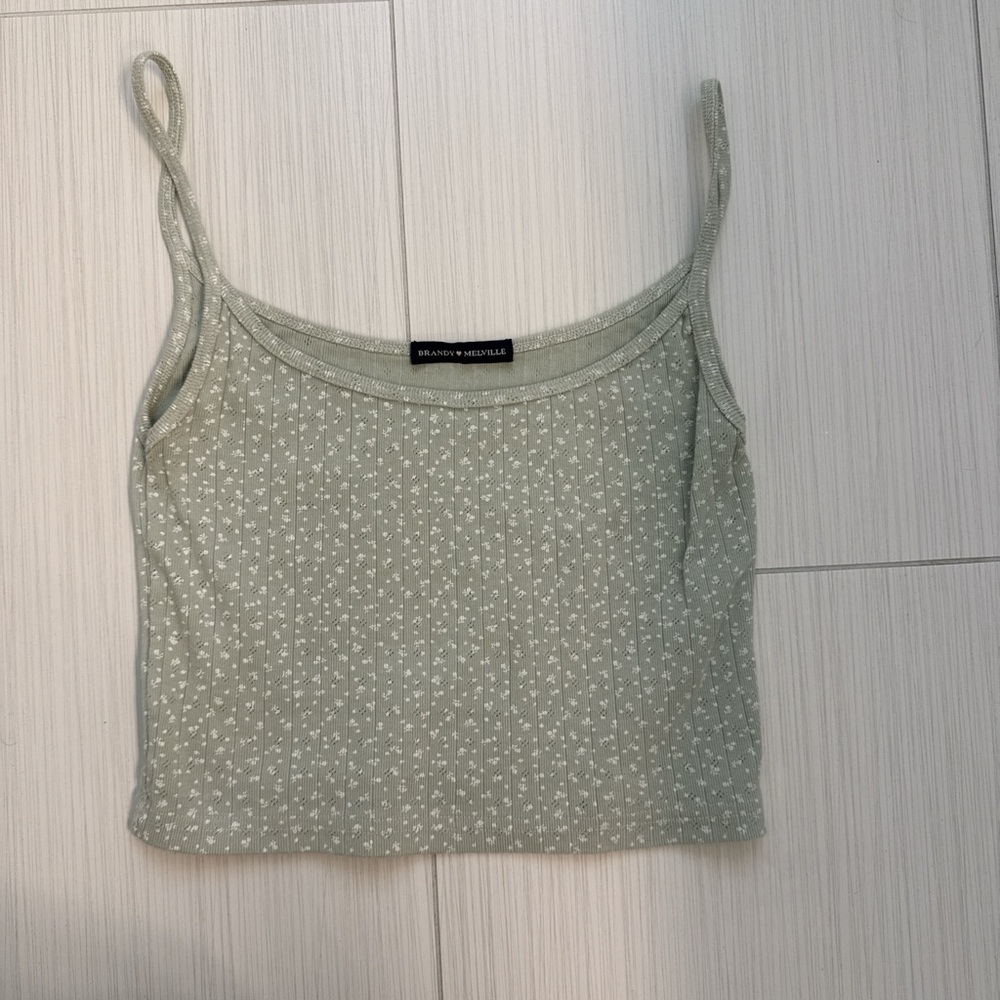 Brandy Melville Green Crop Camisole